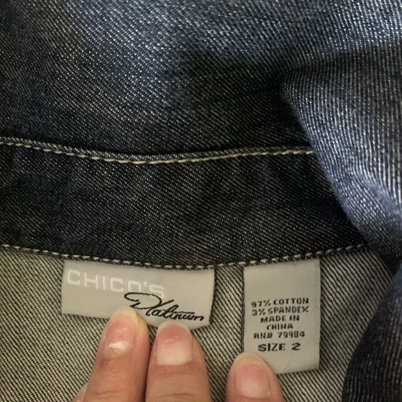 Chicos gently love jean jacket size 2 - Picture 5 of 5